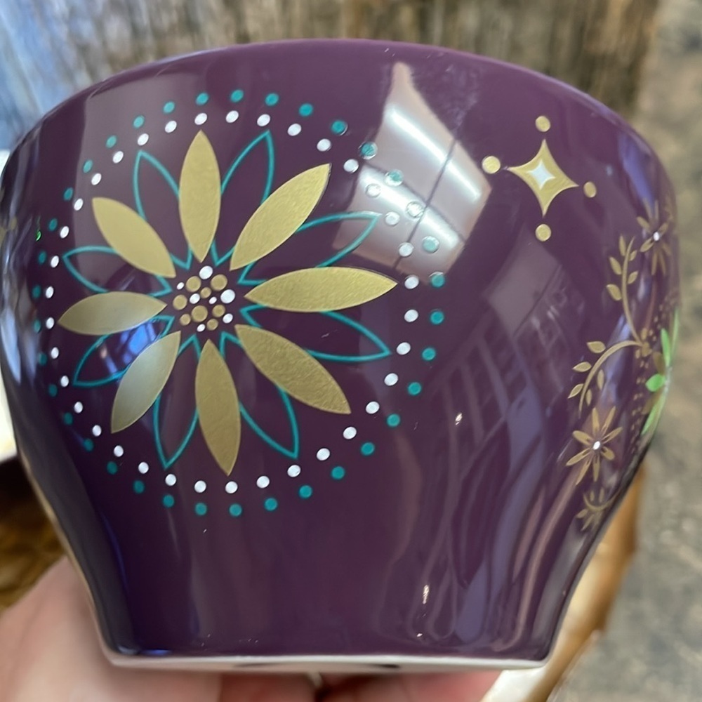 Starbucks |Holiday| 2006 | Gold & Eggplant Purple | Star| Coffee | 12 oz Cup Set - Picture 15 of 16